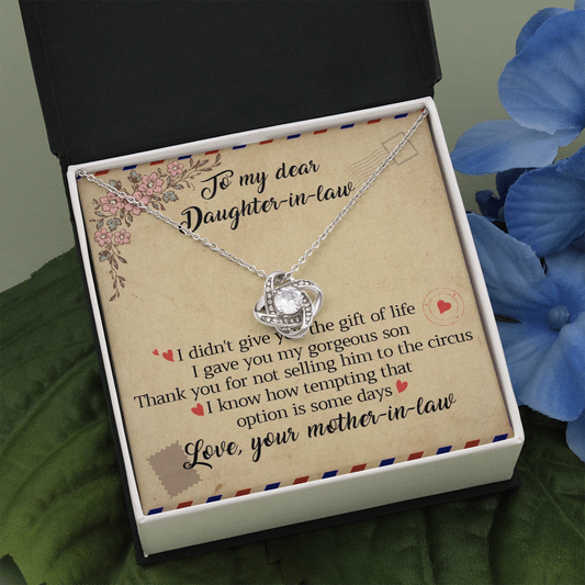 11A Letter To My Daughter-In-Law Necklace, Gift For Daughter In Law from Mother Mom