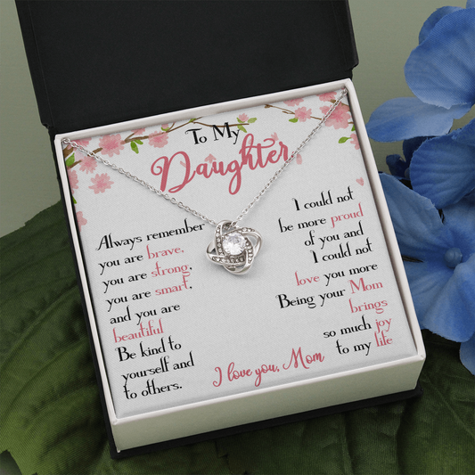 28A To My Daughter Necklace, Daughter Mother Necklace, Daughter Gift from Mom