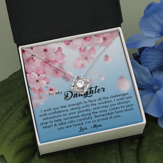 132A Necklace To My Daughter, Gift for Daughter from Mom, Daughter Birthday Gift