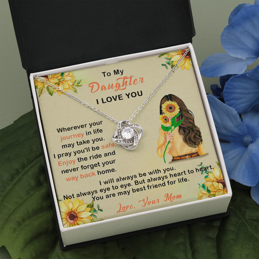 409A To My Daughter I Love You Necklace, Gift From Mom For Daughter, Gift Birthday