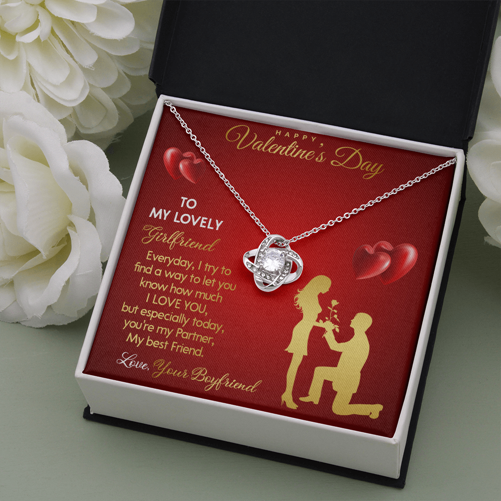 203A - Necklace To my Lovely Girlfriend, You Are My Life, Happy Valentine's Day Gift