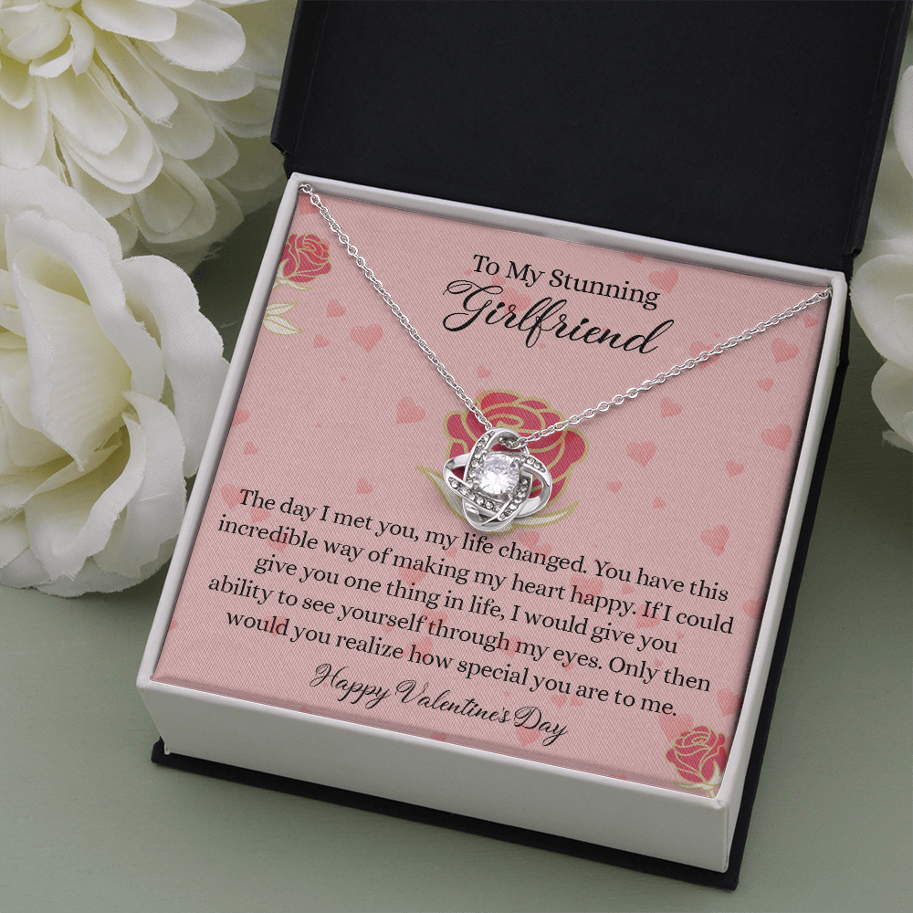204A - To my Stunning Girlfriend Necklace, Love Necklace Valentine Gift from Boyfriend