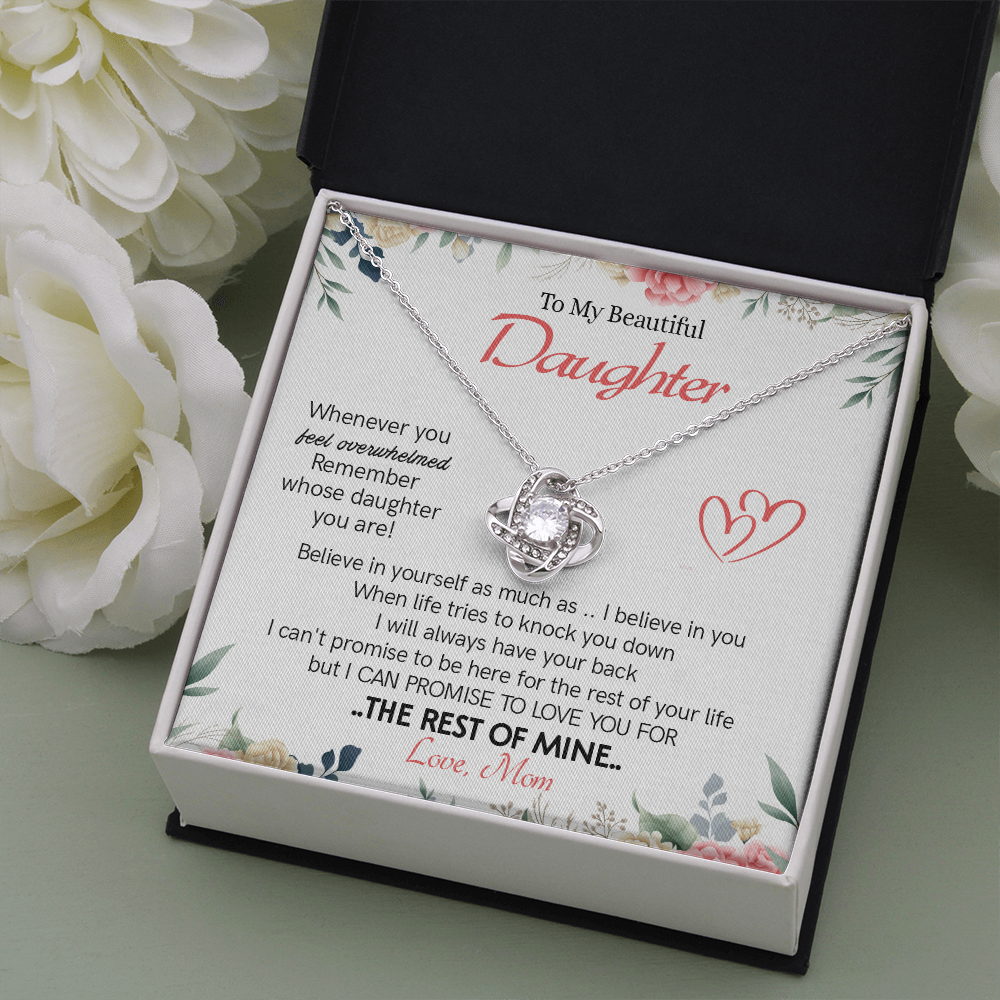 426A To My Beautiful Daughter Necklace From Mom On Graduation, Birthday, Holiday