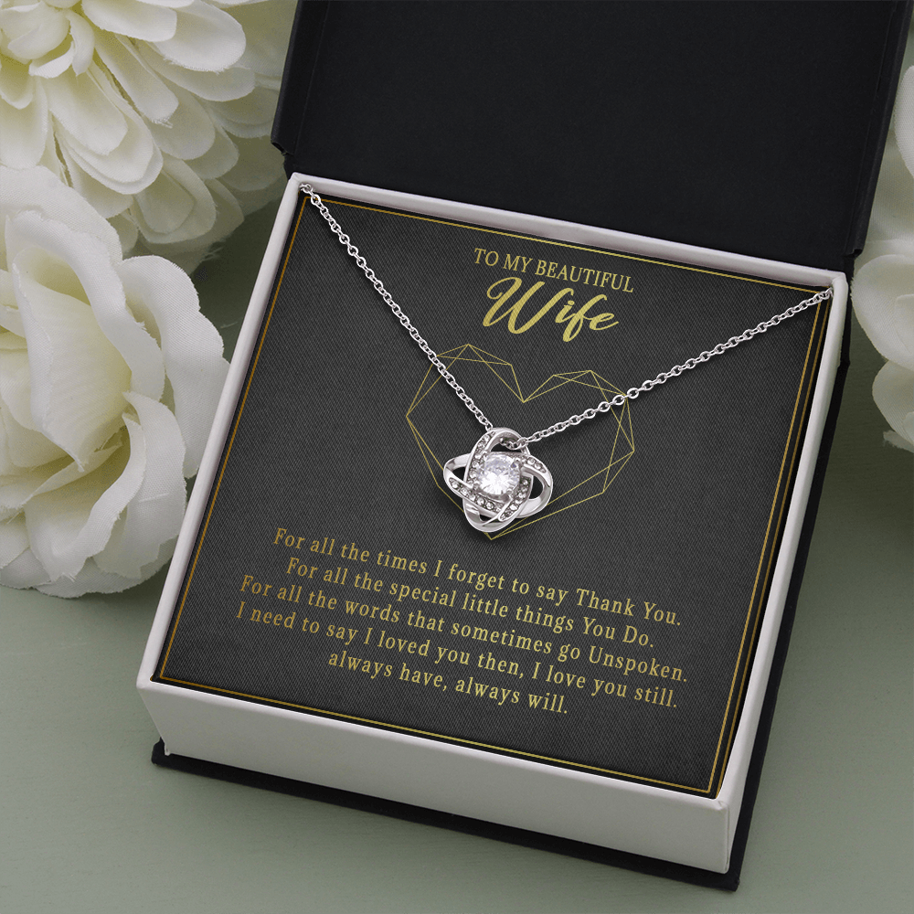 74A Necklace To Beautiful Wife, Cute Gift for Her From Husband, I LOVE YOU Forever