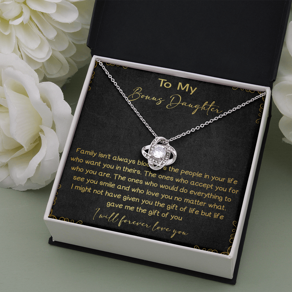 32A To My Bons Daughter Necklace, I Will Forever Love You, Gift Birthday, Holiday
