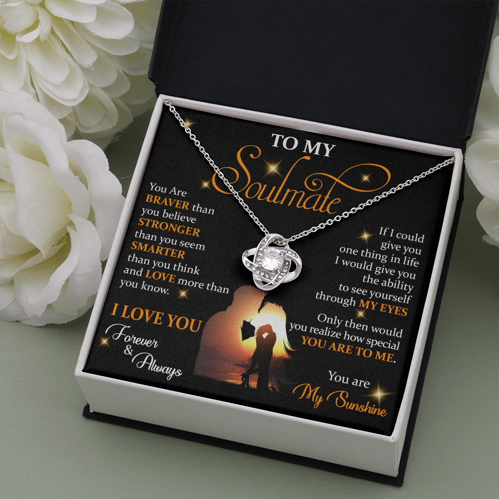 Q1A To My Soulmate Necklace, Gift For Wife Girlfriend From Husband, Love My Sunshine