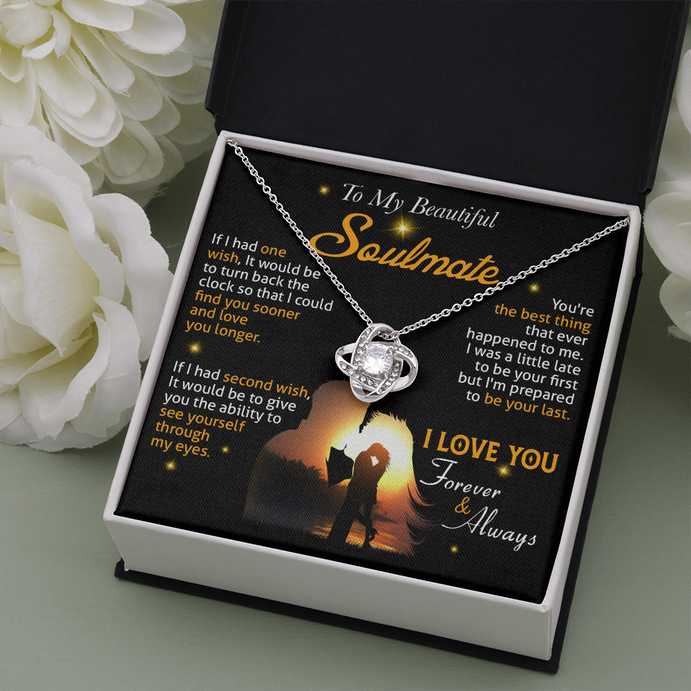 N0A To My Soulmate Necklace, Gift For Wife Girlfriend From Husband, Valentines Day