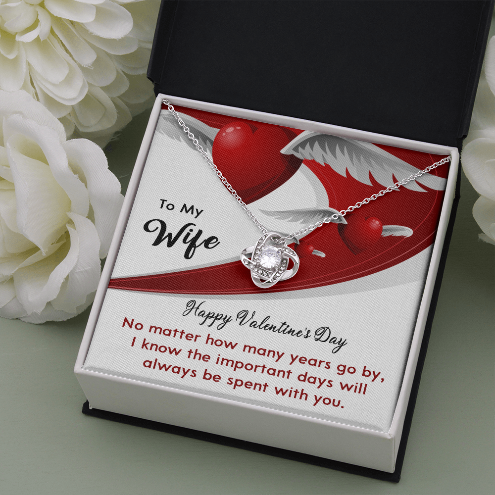 196A - Happy Valentine's Day Gift, Necklace To my Wife, Love Heart Women Necklace