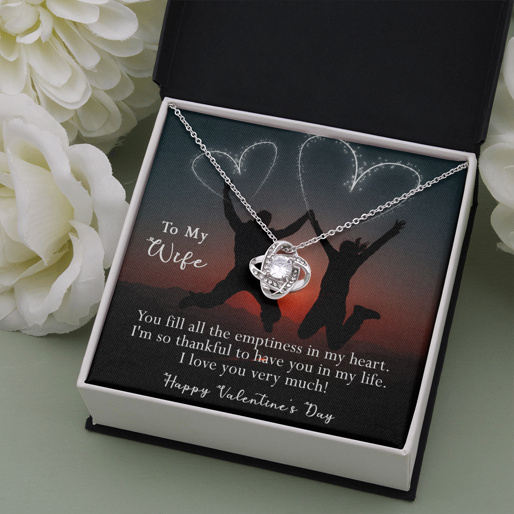 184A Women Necklace To my Wife, Valentine Gift from Husband, Happy Valentine's Day