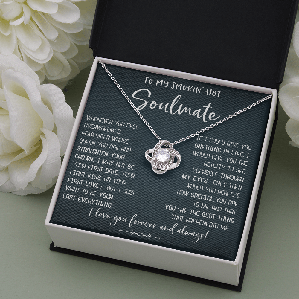 N372A To My Soulmate Necklace, Valentines Gift For Her Birthday Gift For Soulmate Wife