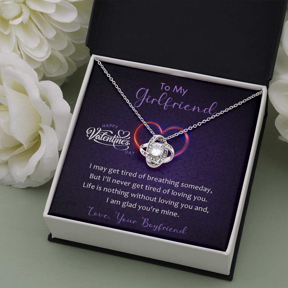 185A To my Girlfriend, Women Necklace Gift from Boyfriend, Valentine's Day Gift