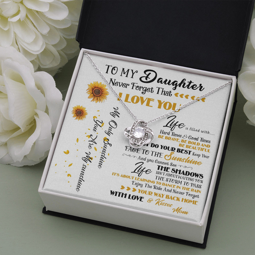 427A To My Daughter Necklace, Never Forget That I Love You, Gift Birthday, Holiday