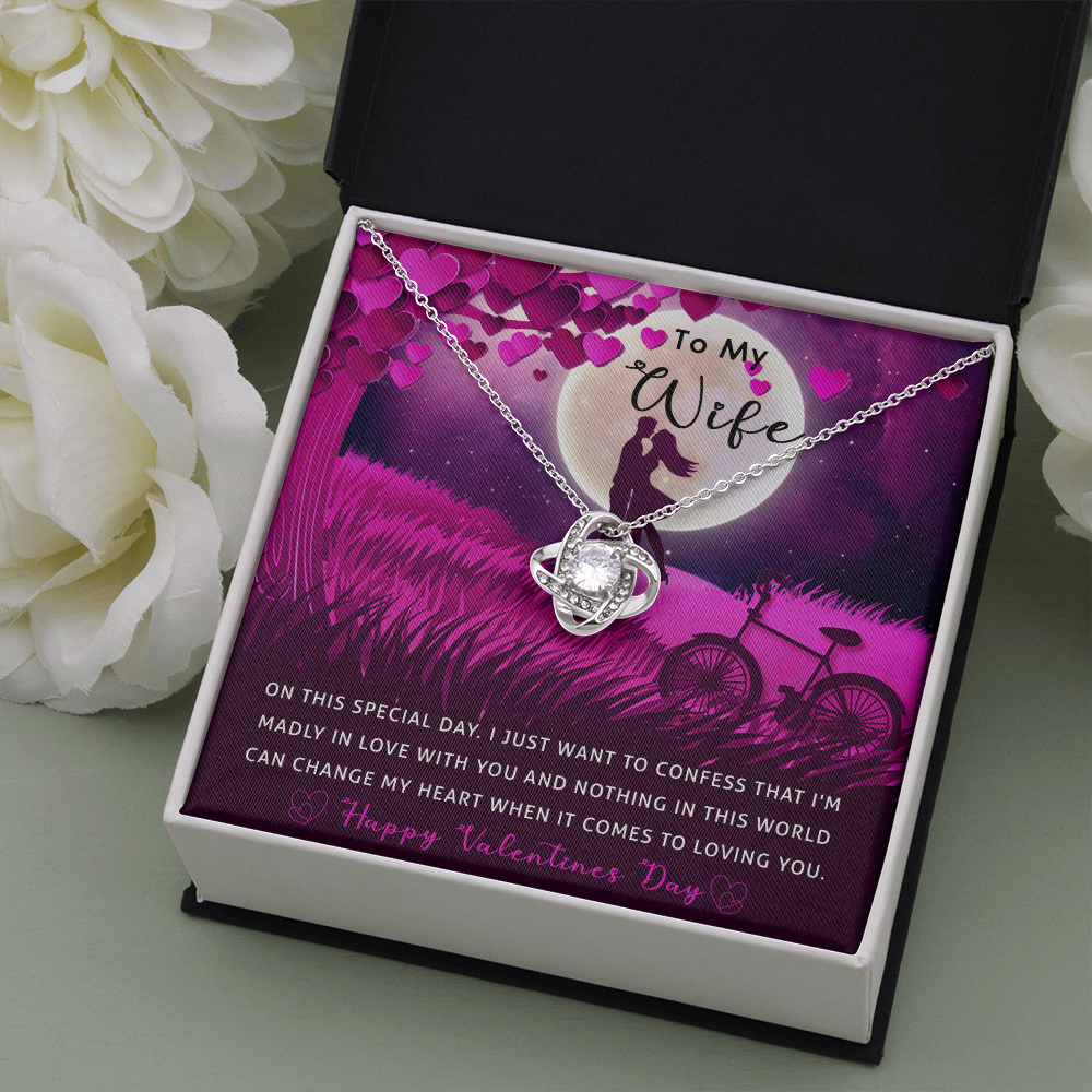 182A Necklace To my Wife, Valentine Gift for your Beautiful Wife, Valentine Necklace