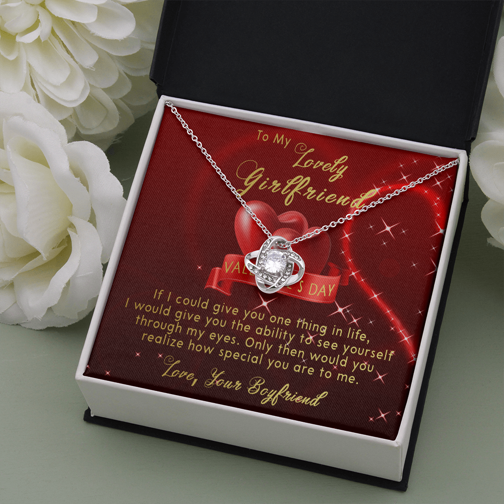 191A - Necklace To my lovely Girlfriend, Women Girl Necklace, Valentine's Day Gift