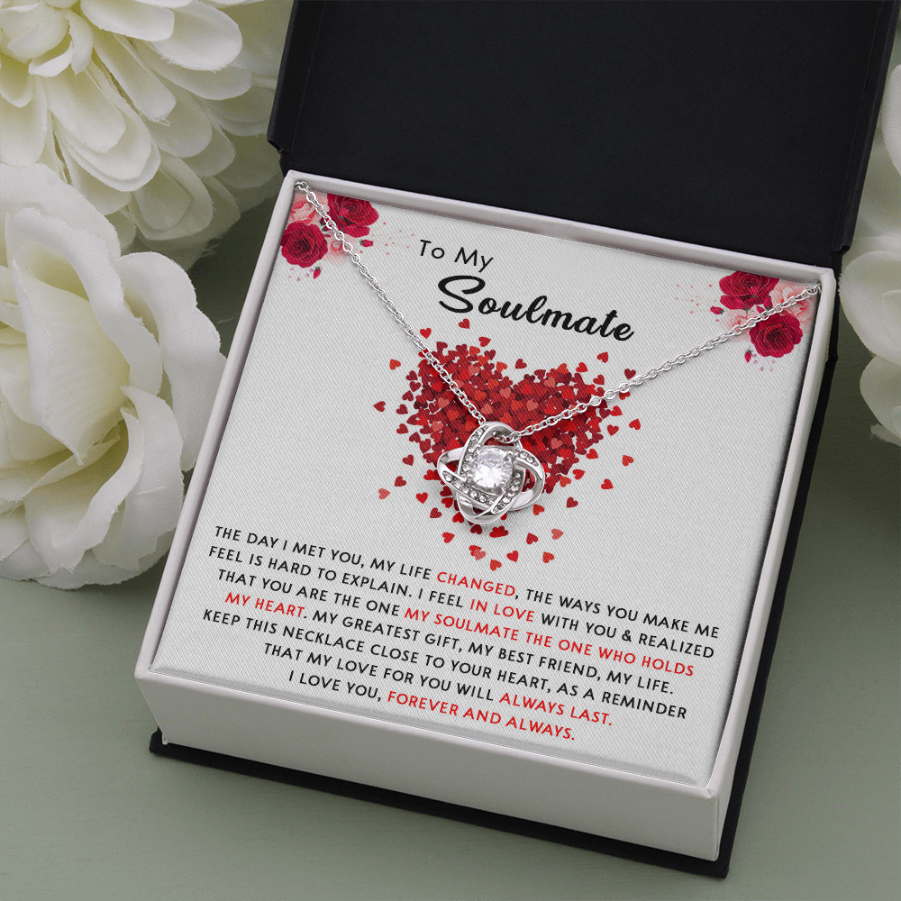 176A Necklace To My Soulmate, Necklace Gift for Women, I LOVE YOU Forever & Always