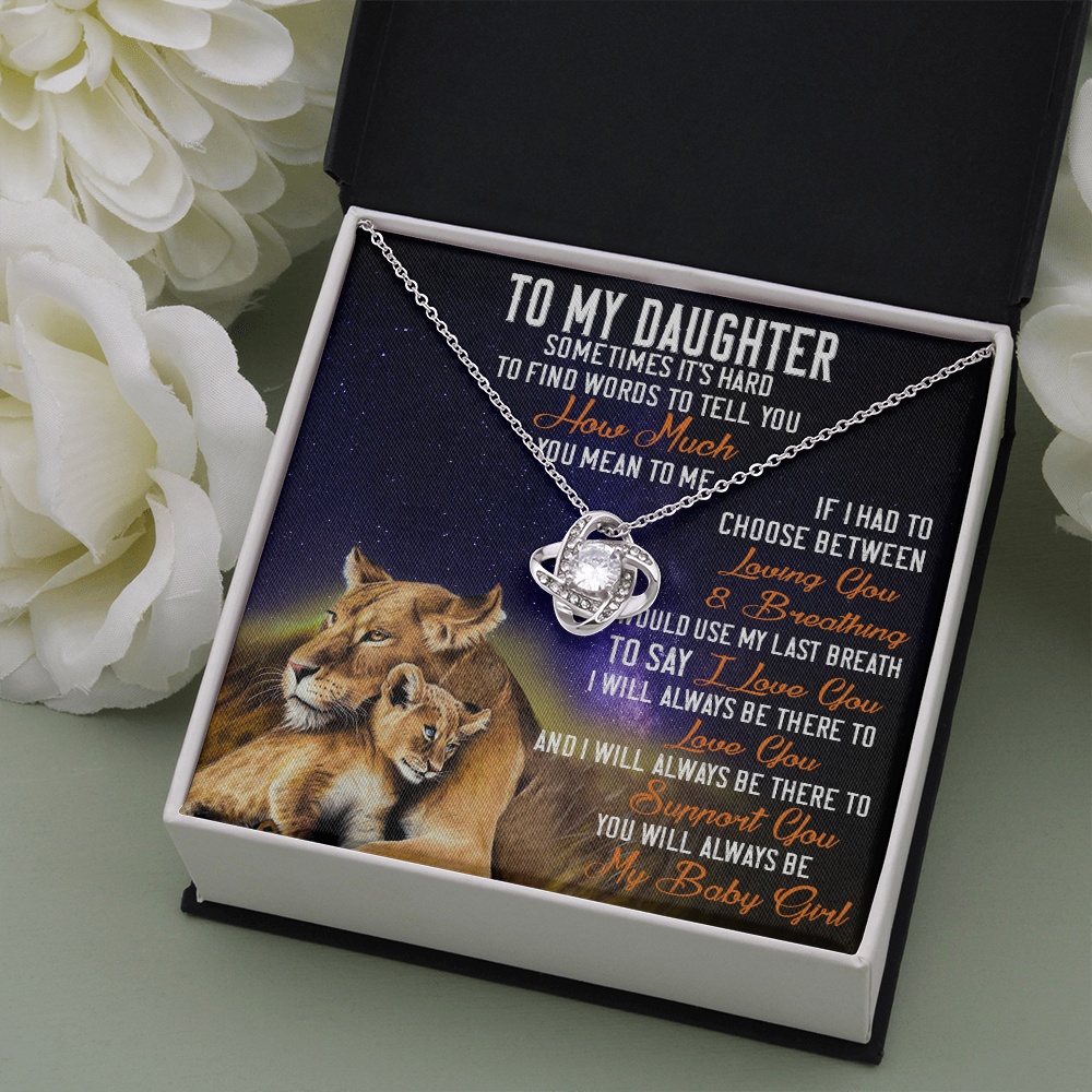 42A Lion To My Daughter Necklace, Gift Birthday, Necklace Gift For Daughter