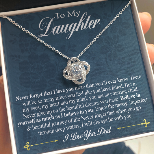 To My Daughter Necklace Christmas Birthday Special Gift From Dad, Father 500