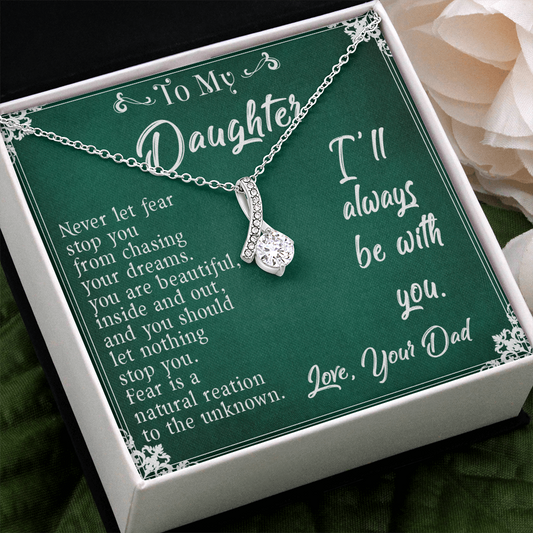 30B TTo My Daughter Necklace, Daughter Father Necklace, Daughter Gift from Dad