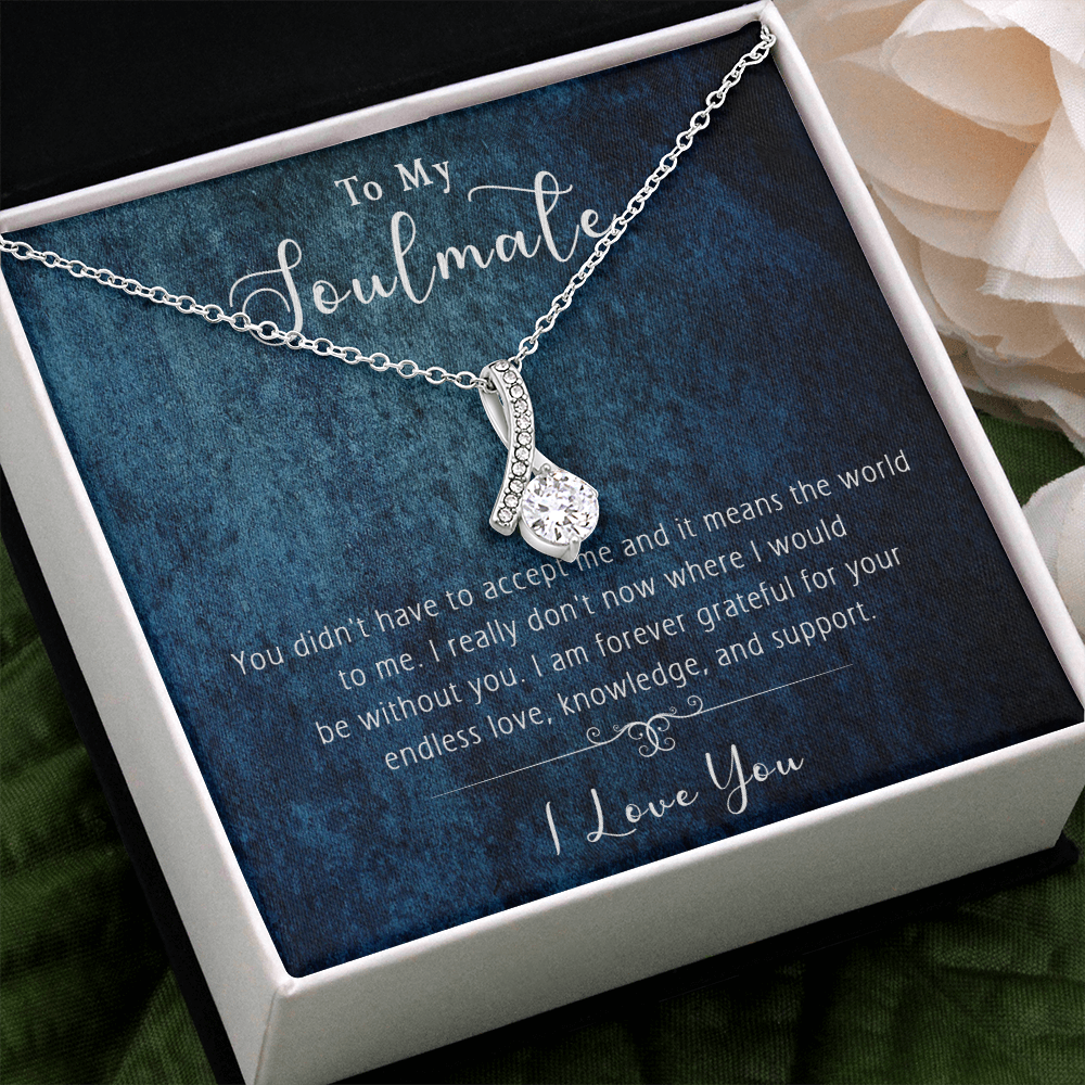 421B Wife Necklace Gift, To My Soulmate Necklace Gift, Anniversary Necklace Gift