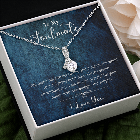 421B Wife Necklace Gift, To My Soulmate Necklace Gift, Anniversary Necklace Gift