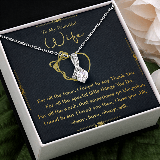 N356B To My Wife Necklace, Gift For Wife, Anniversary Gift For Wife, Necklace For Wife