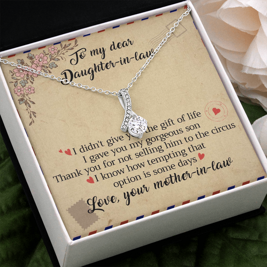 11B Letter To My Daughter-In-Law Necklace, Gift For Daughter In Law from Mother Mom