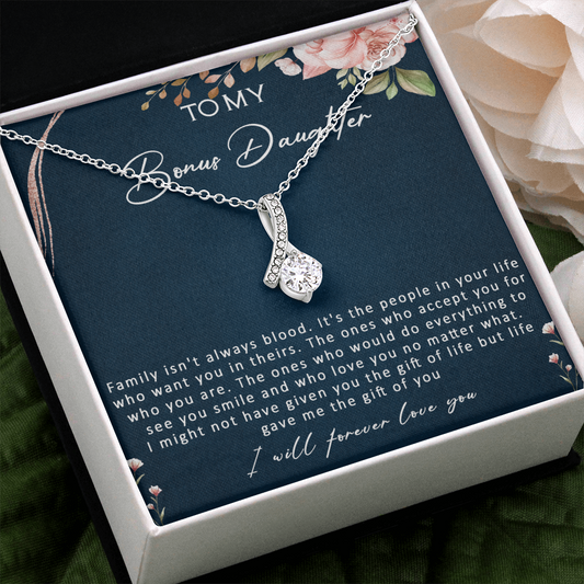 N359B To my Bonus Daughter Necklace, Bonus Daughter, Step Daughter Gift