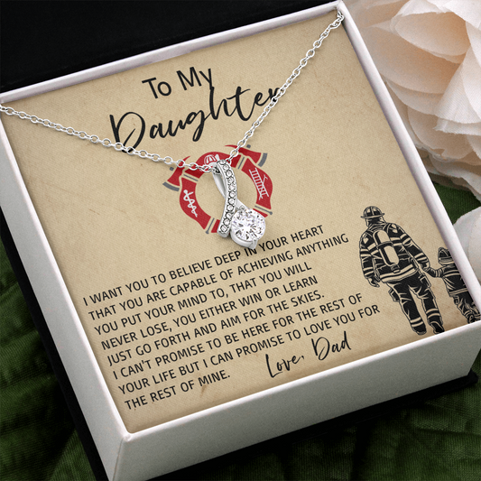 33B Daughter Necklace, To My Daughter Necklace, Birthday Gift For Daughter From Dad