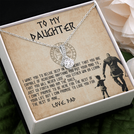 13B To my Daughter Necklace, Viking Dad Gift for Daughter, Daughter Birthday Gifts