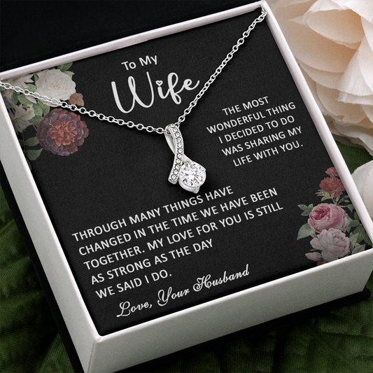 413B To My Wife Necklace, Gift Birthday Necklace From Husband For Wife, Gift Holiday
