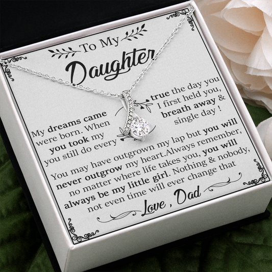 22B Daughter Necklace, To My Daughter Gift Necklace, Gift For Daughter From Dad