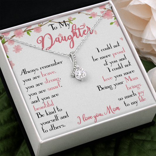 28B To My Daughter Necklace, Daughter Mother Necklace, Daughter Gift from Mom