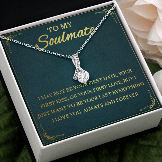 64B Necklace To My Soulmate, Love Gift for Her, Girlfriend Birthday from Husband