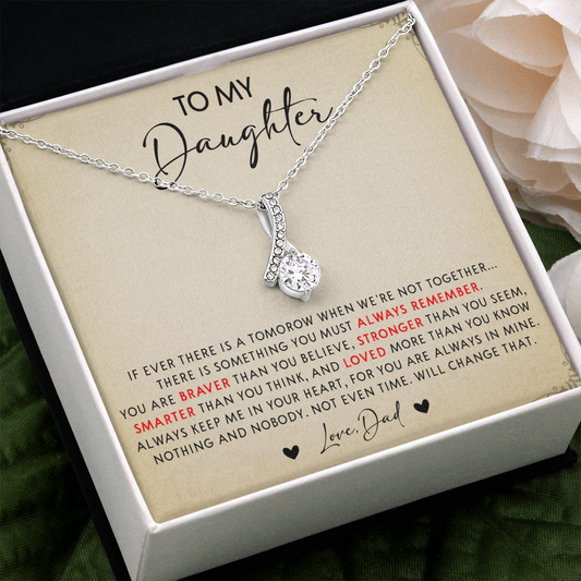 N349B To My Daughter Necklace, Daughter Father Necklace, Gift For Daughter From Dad