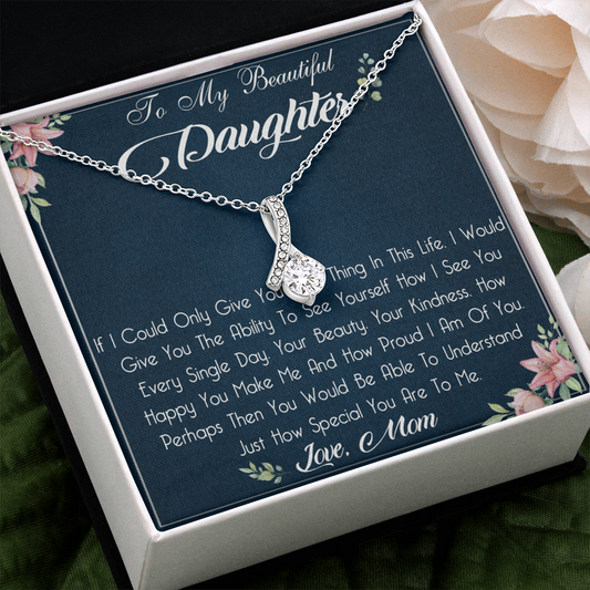 29B To My Beautiful Daughter Necklace, Gift For Daughter From Mom, Daughter Birthday