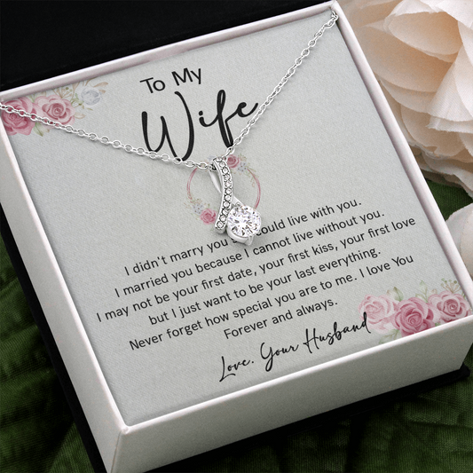 73B Necklace To Wife, Perfect Gift for Her From Husband, I LOVE YOU Forever & Always