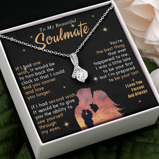 N352B To My Soulmate Necklace, Gift For Wife Girlfriend From Husband, Valentines Day