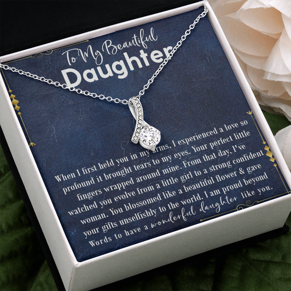 9B To My Beautiful Daughter Love Gift Luxury Alluring Beauty Necklace For Daughter