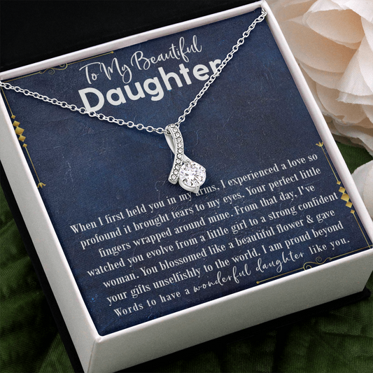9B To My Beautiful Daughter Love Gift Luxury Alluring Beauty Necklace For Daughter
