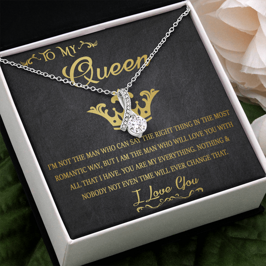 70B Necklace To My Queen, Gift for Daughter/Girlfriend/Wife, Women Necklace for Her