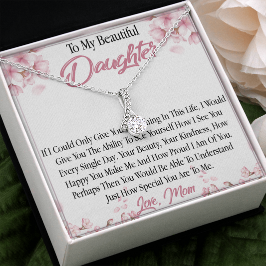 27B To My Daughter From Mom Necklace, Holiday, Birthday Gift To Daughter From Mom