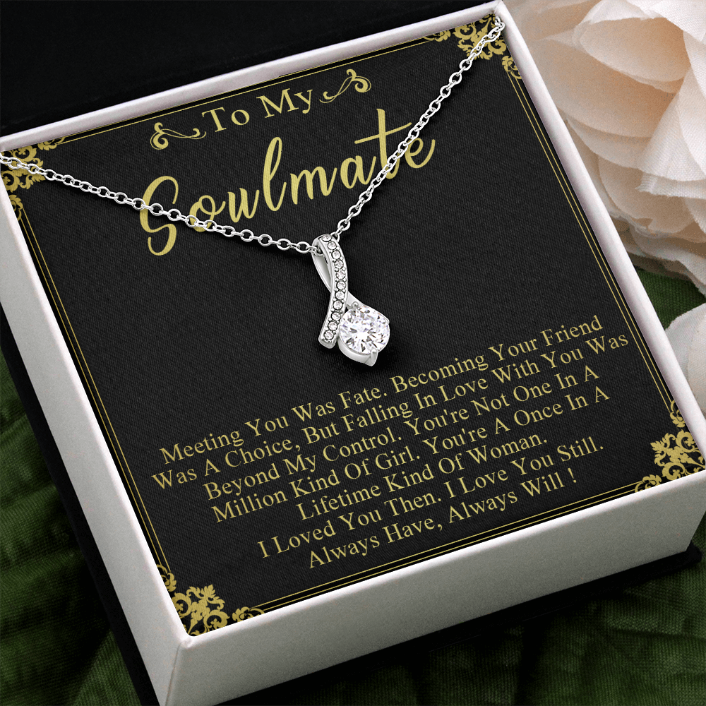 N358B To My Soulmate Necklace Engagement Anniversary Gift for Her Birthday
