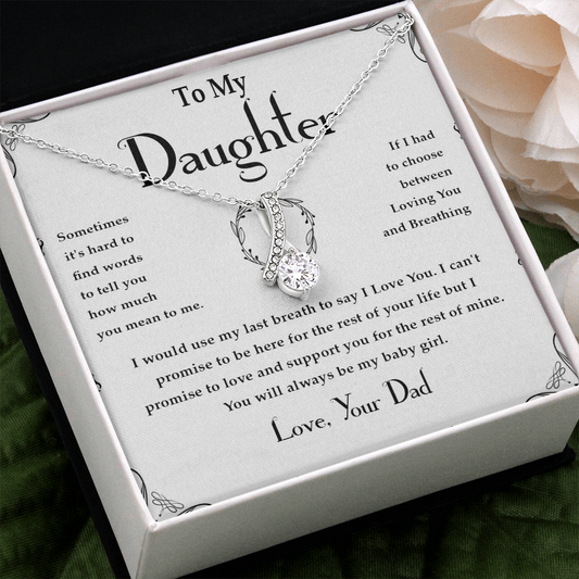 37B Necklace Gift For Daughter, Gift From Dad, Father Daughter Gift, Birthday Gift