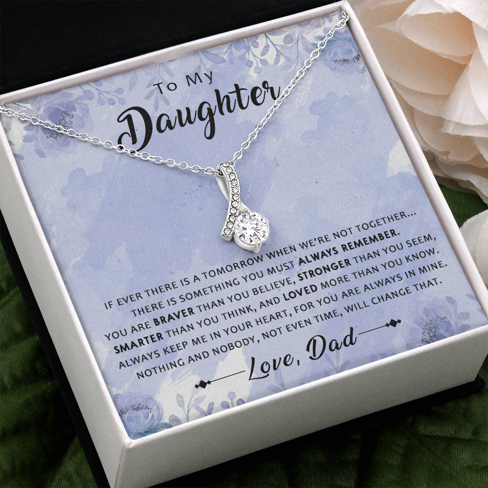 N362B To My Daughter Necklace, Daughter Father Necklace, Daughter Gift from Dad