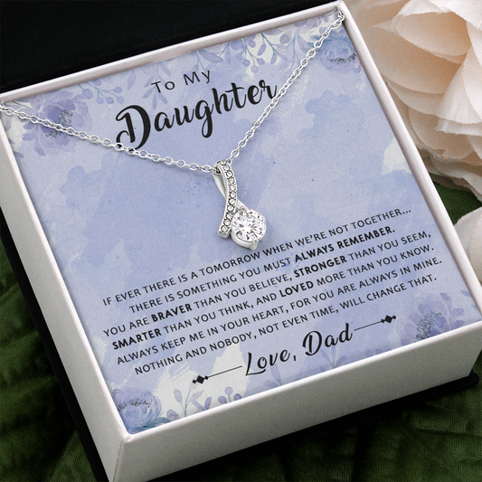 N362B To My Daughter Necklace, Daughter Father Necklace, Daughter Gift from Dad