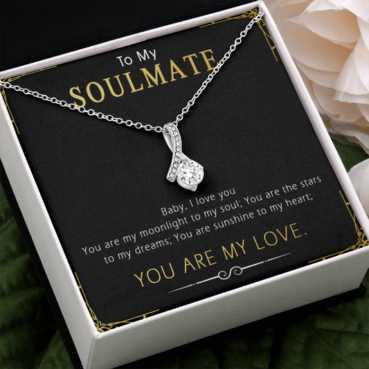 420B To My Soulmate Necklace, Gift For Wife Girlfriend From Husband, Birthday Gifts