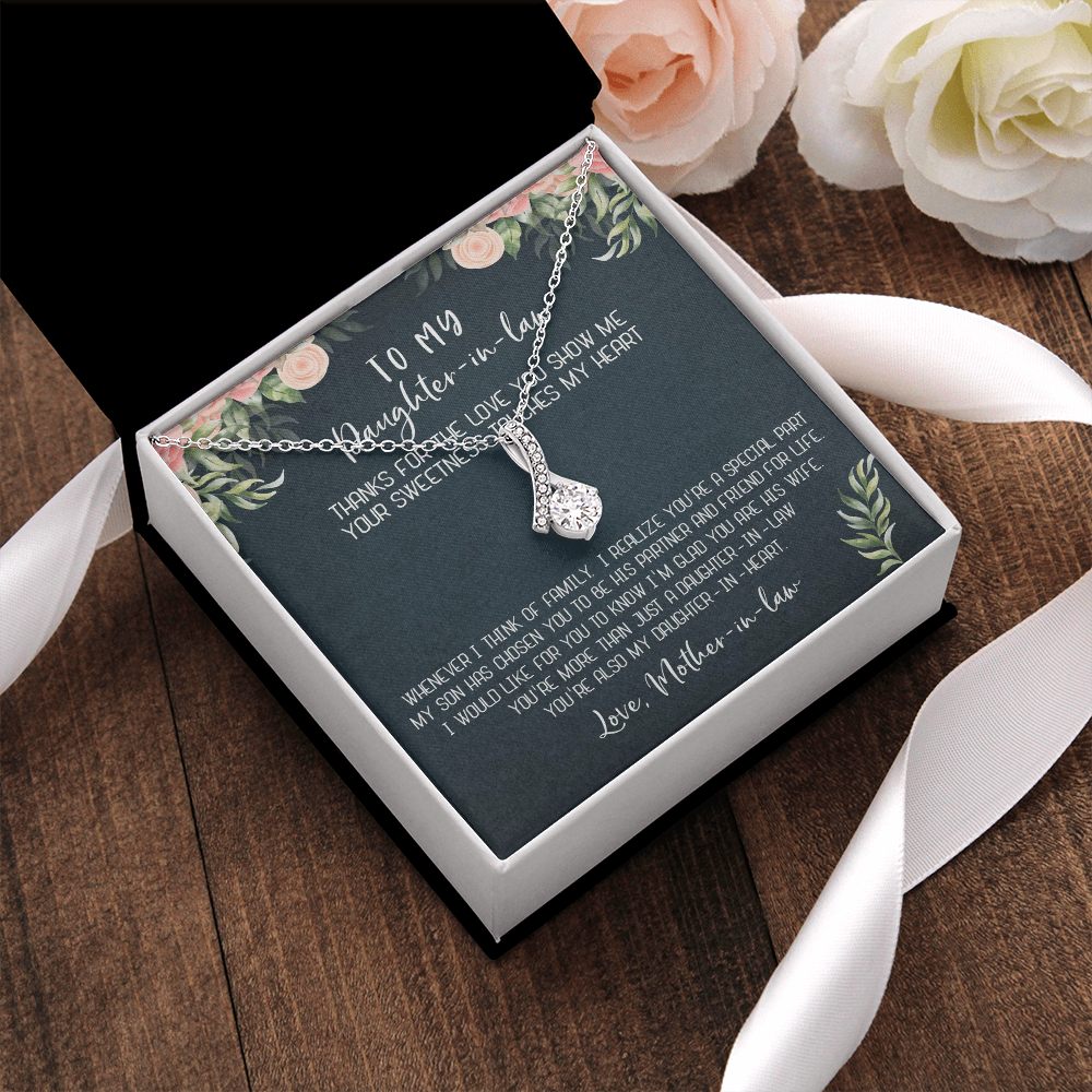 12B Necklace To My Daughter-In-Law, Gift For Daughter In Law from Mother In Law Mom