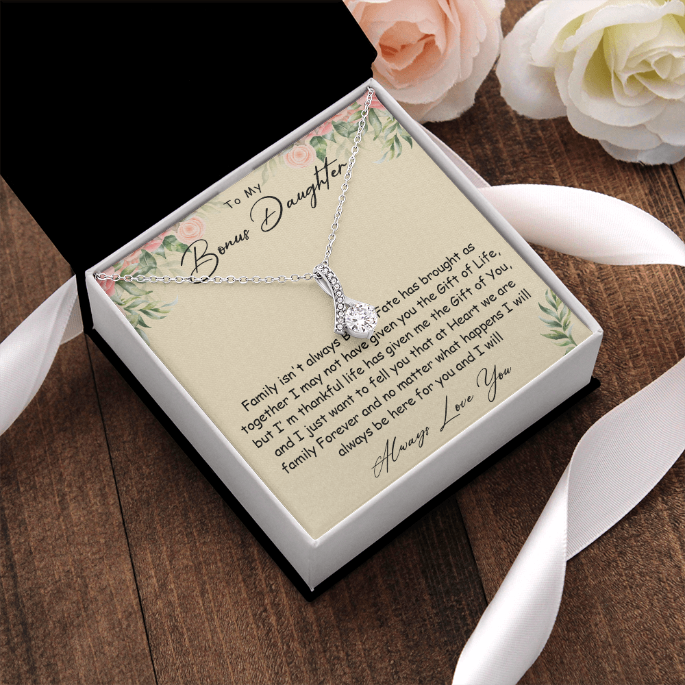 N360B To my Bonus Daughter Necklace, Bonus Daughter, Step Daughter Gift
