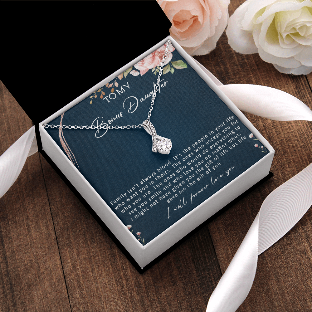 N359B To my Bonus Daughter Necklace, Bonus Daughter, Step Daughter Gift