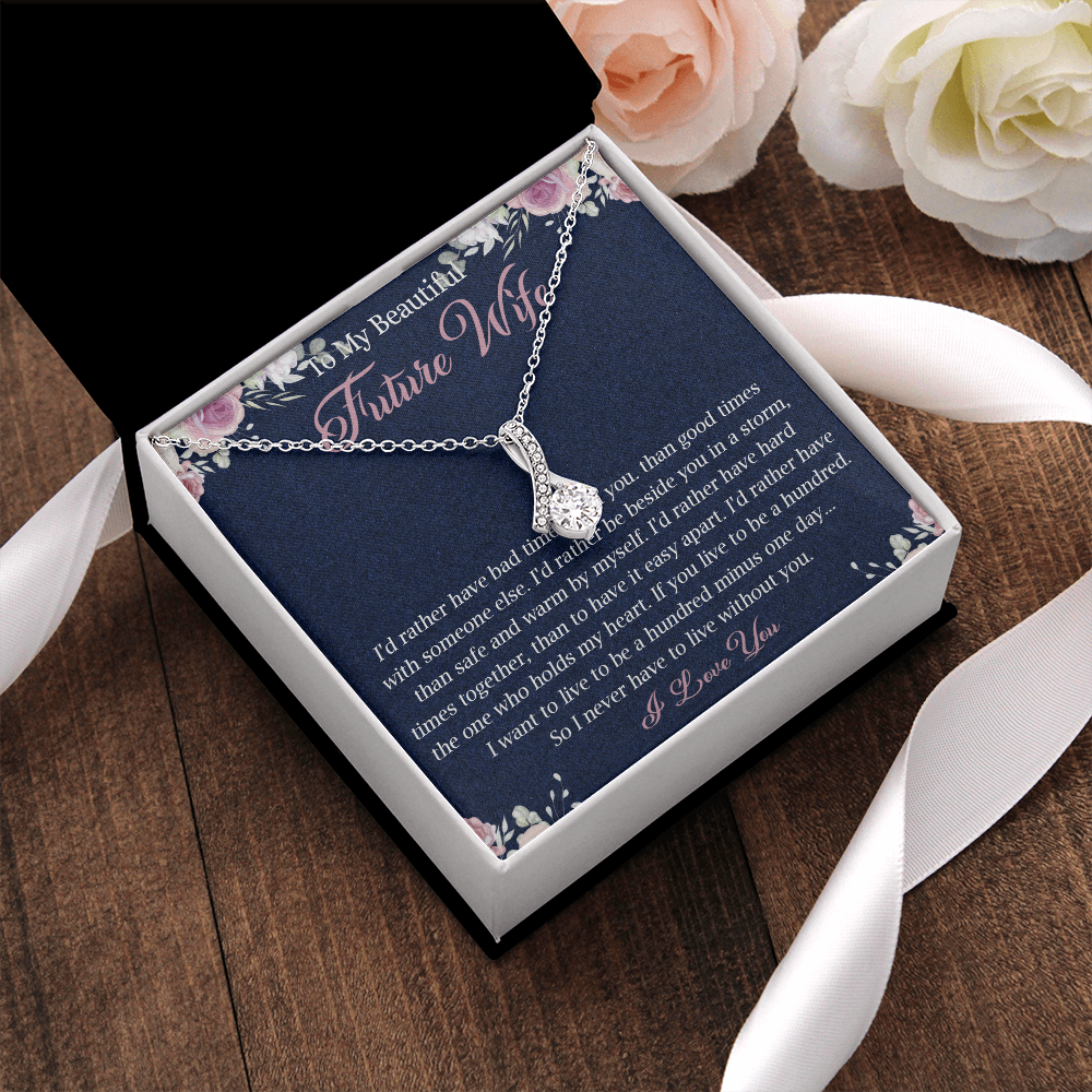 N363B To My Future Wife necklace, Future Wife Necklace Gift - Fiance Necklace Gift